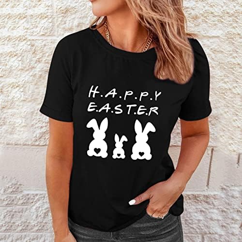 Plus Dimensiune Happy Easter Shirt pentru femei amuzant drăguț iepuras Graphic Tees Casual maneca scurta Topuri T-Shirt T Shirt