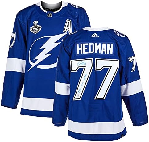 Victor Hedman Tampa Bay Lightning Semnat și Inscris 2020 Cup Adidas Jersey - tricouri autografate NHL