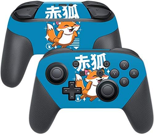 Piele MightySkins compatibilă cu controlerul Nintendo Switch Pro-Fox Kawaii / capac protector, durabil și unic de vinil Decal