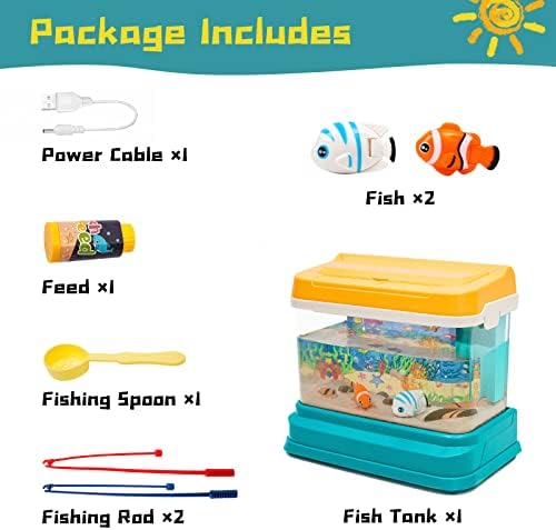 Jucărie de pescuit în acvariu pentru copii, jucărie de joc de pescuit pentru copii mici cu lumină și muzică, mini copii de