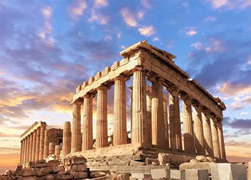 Beleco 7x5ft Fabric antic greacă fotografie fundal Parthenon templu în Acropole în Atena Grecia fundaluri pentru mitologie