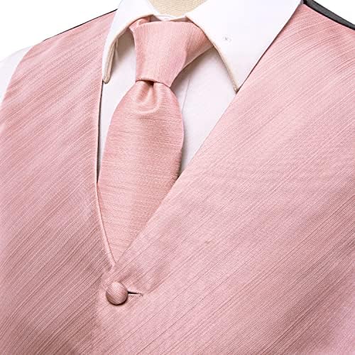 Hi-tie 5pcs vestă gat de batistă de cravată set de pinuri jacquard mătase rochie formală vestă set pentru tuxedo s-3xl