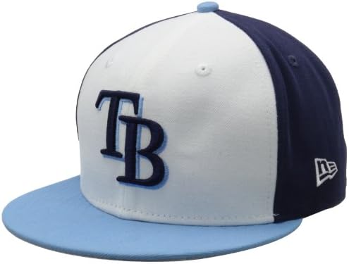 MLB Tampa Bay Rays Alb față Basic 59fifty montate Cap