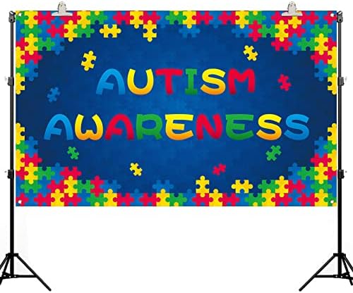 Autism Awareness Fundal Banner Aprilie Puzzle Piece Suport Petrecere Fotografie Fundal Perete Agățat Decor