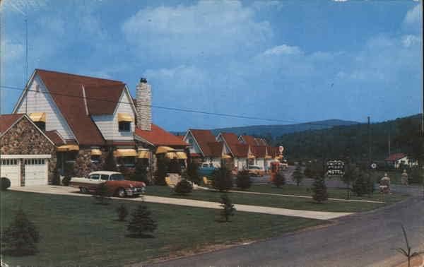 Smith ' s Stone Motel la Blackwater Falls Davis, Virginia de Vest WV carte poștală originală de epocă
