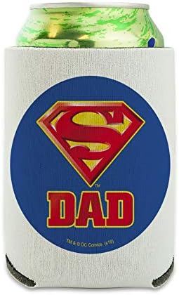 Logo -ul Superman Super Dad Shield Can Cooler - Băutură cu mânecă Hugger izolator pliabil - suport izolat pentru băuturi pentru