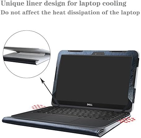 Copertă de carcasă de protecție ALAPMK pentru 11,6 Dell Inspiron 11 3180 3162 3164 Laptop din seria, negru
