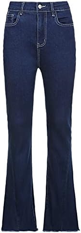 Blugi cu talie înaltă Lariau pentru femei Slim Slim Autumn Pocket Solid Plus Stretch Denim Pantaloni Pantaloni