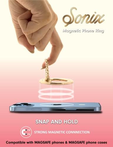 SONIX Checkmate Pink Orange Case + Magnetic Ring pentru Magsafe iPhone 14 Pro