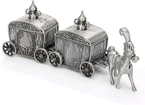 Cutie de bijuterii din Metal Anncus cu formă de cai Colecția dinților pentru bebeluși Carcasă de depozitare vintage pentru