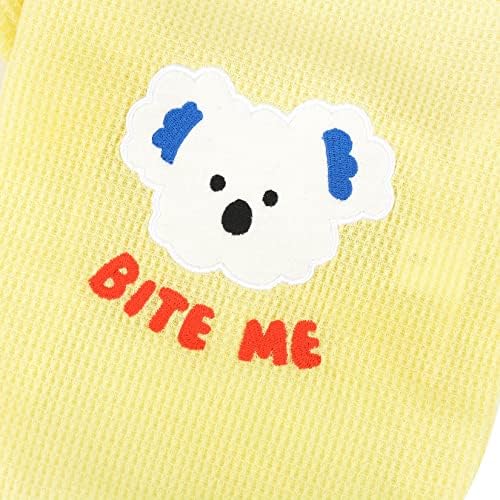 Tricou pentru câine de waffle ranphy pentru câini fete mici băieți îmbrăcăminte de cățeluș cu model de urs pentru a răci pe