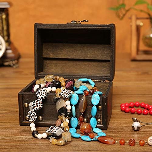 YQ WHJB Coliere Vintage Cercei Cercei de comori cu încuietori, Organizator de bijuterii pentru femei rustice, bijuterii din