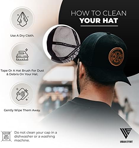 Urban efort Mesh Back Cap-pentru bărbați și femei pălărie de Baseball 5-Panou Trucker Hat - mare Snapback închidere pentru