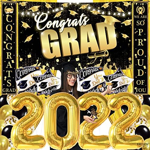 Decorații uriașe pentru petreceri de absolvire 2022 - Pachet de 40 | Felicitări Banner Grad pentru Graduat Photo Stand Props