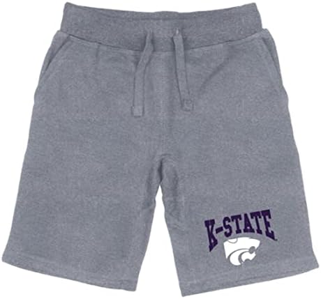 KSU Kansas State University Wildcats Premium Fleece Shenstring Pantaloni scurți negri