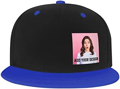 Contrast personalizat Hip Hop Baseball Cap Cap personalizat Imagine Text Text pălării pentru bărbați și femei albastru