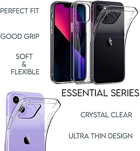 TECH SHIELD Crystal Clear iPhone 14 Plus - husă TPU moale ultra Thin Essentials [protecție anti-îngălbenire, rezistentă la