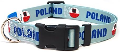Guler de câine cu design de fotbal din Polonia | excelent pentru sărbătorile naționale, evenimente speciale, festivaluri, zile