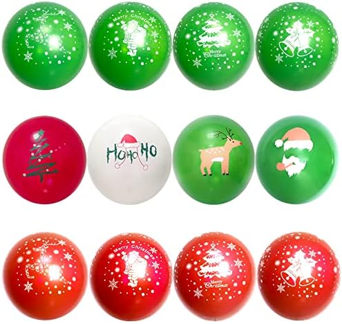 32pcs baloane de Crăciun fericit 10 inch alb set de baloane de latex verde roșu, baloane de heliu de Crăciun folie Moș Crăciun