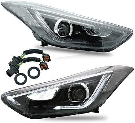 Vland faruri de asamblare se potrivesc pentru Hyundai Elantra 2012-2015 & amp; Elantra Coupe 2013 2014 W / DRL, LED lumina
