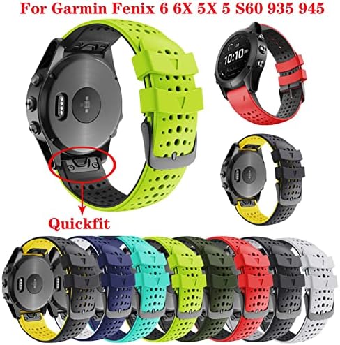 Hkts 26 22mm Quick Release Watchband curea pentru Garmin Fenix 7 7X 6 6x Fenix 5 5x 3 3 ore 935 ceas silicon EasyFit curea
