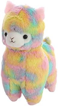 Jucărie umplută moale de 7 llama curcubeu alpaca păpușă miel umplută pentru animale umplute pentru copii pentru copii pernă