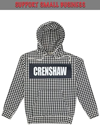 Crenshaw houndstooth hoodie hip hop rădăcini de design unic și motivați