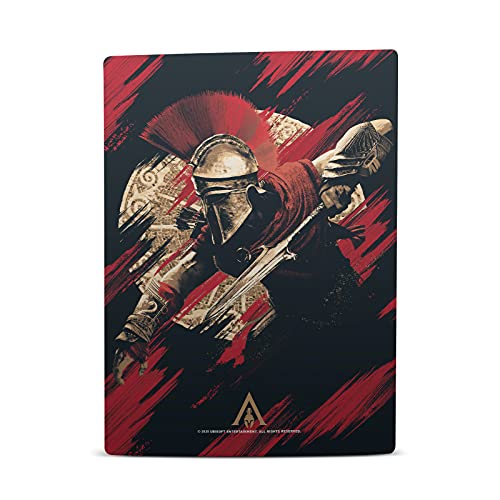 Head Case Designs Licențiat în mod oficial Assassin's Creed Alexios Odyssey Artwork Artwork Matte Vinyl Fakeplate Sticker Gaming Case Cover Compatibil cu Sony PlayStation 5 PS5 Digital Edition Console