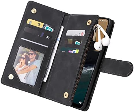 Husă Lbyzcase pentru Nokia G400 5G cu sloturi pentru carduri, Flip Folio Kickstand Închidere magnetică portofel cu fermoar