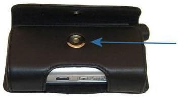 Carcasă de transport din piele neagră orizontală Gomadică pentru LG KS660 cu buclă integrată de centură și clemă opțională