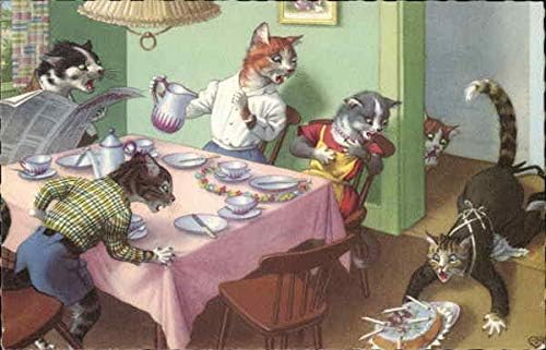 Ziua De Nastere Mishap Îmbrăcat Animale Original Vintage Carte Poștală