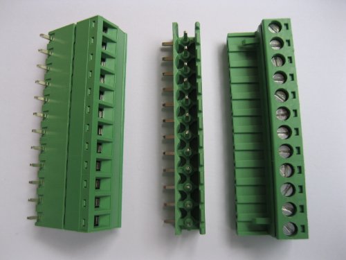 5 PC-uri Pitch 5.08mm unghiul 12 Way/ Pin șurub Conector bloc de bloc cu un unghi de culoare verde-color verzi tip skywalking