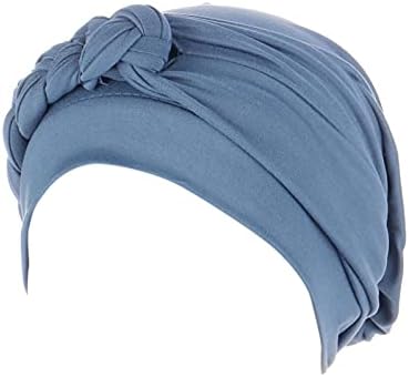 Femei Twrap Wrap Turban Hat Color Solid Chemio Beanie Hat Headwrap Fashion Clowted Hairs Hair