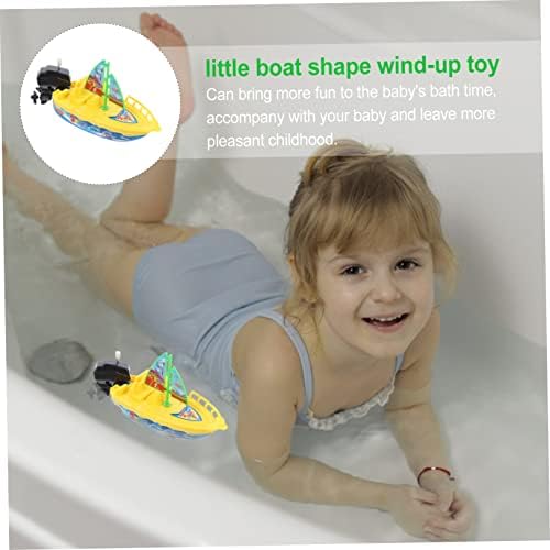 Toyvian 2pcs Băi Todler jucărie ceas cu barca navă Jucării plutitoare pentru baie jucării pentru copii pentru baie jucării