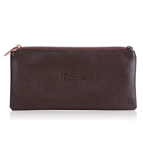 Geantă de machiaj MSQ Bag cosmetic - Carcasă de creion premium machiaj de pensule și pensule de machiaj pentru ochi 12pcs Perii