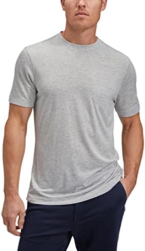 Tricou cu mânecă scurtă pentru bărbați Mizzen + Main, Fit regulat-Ultra Soft, Hidure-Wicking-Easyknit Tricou