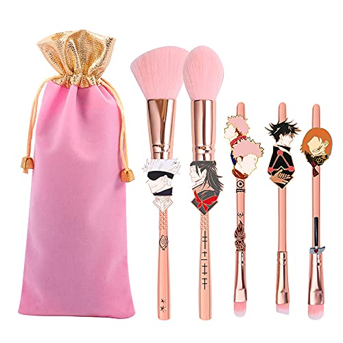 Set de pensule de machiaj pentru cosplay anime, geantă cosmetică de machiaj anime, set de perie de machiaj pentru farduri de