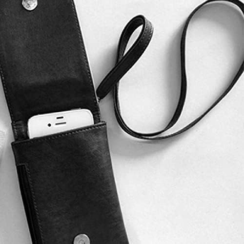 și amuzant elegant de cotat elegant de mână portofel de telefon portofel smartphone atârnând piele faux negru